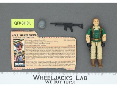 Crankcase V1 100% Complete G.I. Joe 1985 Hasbro Vintage Action Figure