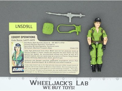 Lady Jaye V1 100% Complete G.I. Joe 1985 Hasbro Vintage Action Figure
