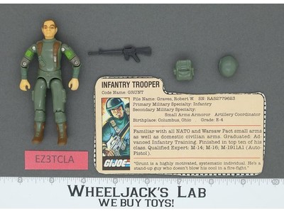 Grunt V1.5 Swivel Arms 100% Complete G.I. Joe 1982 Hasbro Vintage Action Figure