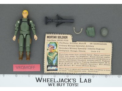 Short-Fuze V1 Straight Arms 100% Complete G.I. Joe 1982 Hasbro Vintage Figure