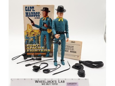 Capt. Maddox 12" Complete Fort Apache Fighters Marx 1967 Action Figure Vintage
