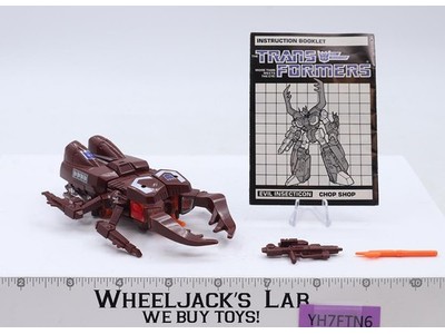 Chop Shop 100% Complete Vintage 1985 G1 Transformers Hasbro Action Figure