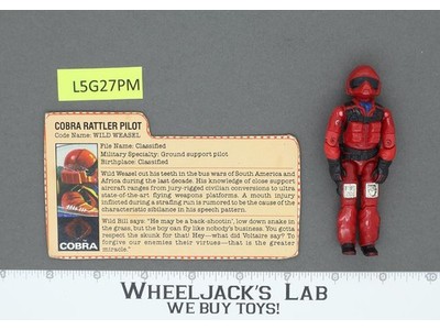 Wild Weasel V1 100% Complete G.I. Joe 1984 Hasbro Vintage Action Figure
