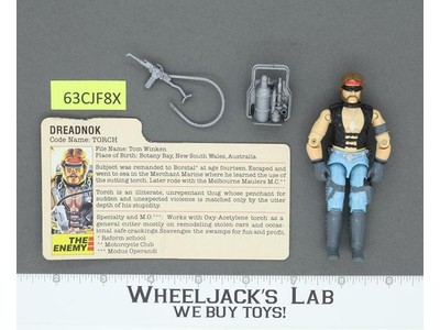 Torch V1 100% Complete G.I. Joe 1985 Hasbro Vintage Action Figure