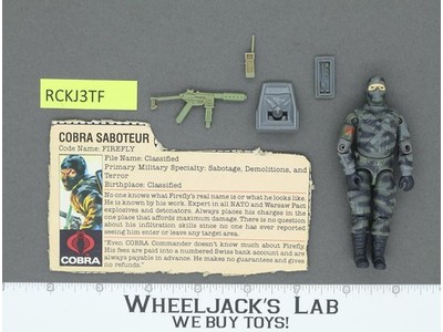 Firefly V1 100% Complete G.I. Joe 1984 Hasbro Vintage Action Figure