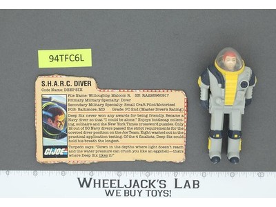 Deep Six V1 100% Complete G.I. Joe 1984 Hasbro Vintage Action Figure