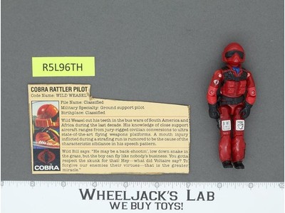 Wild Weasel V1 100% Complete G.I. Joe 1984 Hasbro Vintage Action Figure