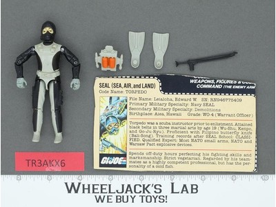 Torpedo V1 100% Complete G.I. Joe 1983 Hasbro Vintage Action Figure