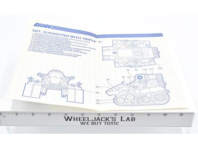 SGT. Slaghter with Triple T Original Blueprints Instructions ARAH Gi Joe Cobra
