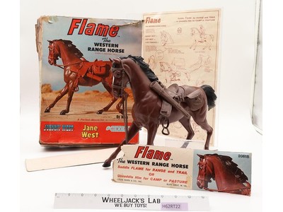 Bay Flame The Western Range Horse Complete Marx Johnny West Vintage Horse Set