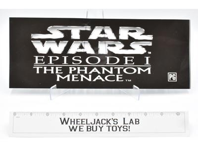 Movie Theater Lighted Sign Mylar Phantom Menace Episode 1 Star Wars 13" x 5"