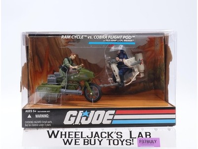 Ram Cycle vs Cobra Flight Pod GI Joe 2008 Hasbro Action Figure NEW MISB SEALED