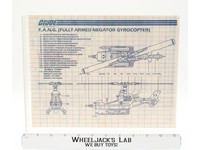 F.A.N.G. 1983 ORIGINAL Instructions Blueprints G.I. Joe Hasbro Action Figure
