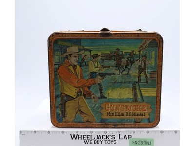 Gunsmoke Matt Dillon U.S. Marshall Metal Lunch Box ONLY 1959 Aladdin Ind Vintage