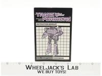 Shockwave Instruction Manual Booklet 1984 Hasbro G1 Transformers Action Figure