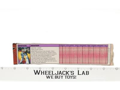 Megatron Action Figure Tech Spec 1984 Vintage Hasbro G1 Transformers