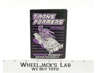 Roadblock Action Figure Vintage Instruction Manual Booklet 1988 G1 Transformers