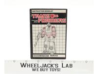 Blaster Figure Instruction Manual Booklet 1985 Vintage Hasbro G1 Transformers