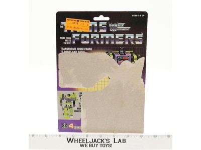 Hook Cardback 1984 Vintage Hasbro G1 Transformers Action Figure