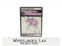 Rampage Action Figure Instruction Manual Booklet 1986 Hasbro G1 Transformers
