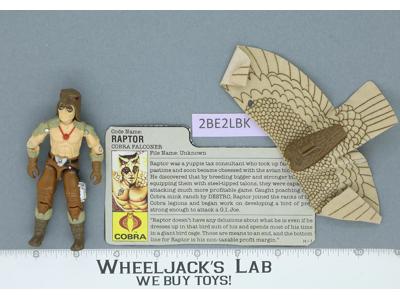 Raptor V1 G.I. Joe 1987 Hasbro Vintage Action Figure