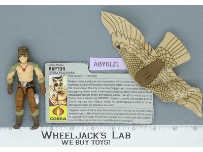 Raptor V1 G.I. Joe 1987 Hasbro Vintage Action Figure