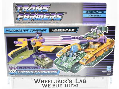 Anti-Aircraft Base Micromaster MIB 100% Complete E 1989 Vintage G1 Transformers