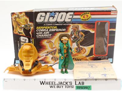 Serpentor W/ Air Chariot 100% Complete W/Box G.I. Joe 1986 Hasbro Vehicle
