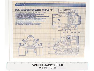 SGT. Slaughter with Triple "T" 1986 ORIGINAL Instructions / Blueprints G.I. Joe