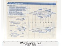Stellar Stiletto 1988 ORIGINAL Instructions / Blueprints G.I. Joe Hasbro Vehicle