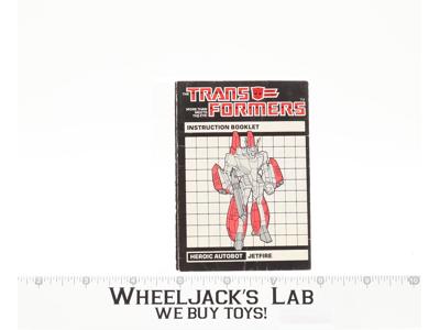 Jetfire Instructions Manual Booklet 1984 Hasbro G1 Transformers Vintage Figure