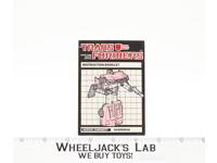 Overdrive Action Figure Instruction Manual Booklet 1984 G1 Transformers