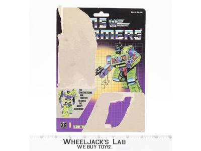 Bonecrusher Devastator Cardback Vintage 1985 G1 Transformers Action Figure