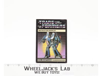 Thundercracker Instructions Manual Booklet 1984 Hasbro G1 Transformers Vintage