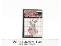 Rodimus Prime Action Figure Instruction Manual Booklet 1986 G1 Transformers