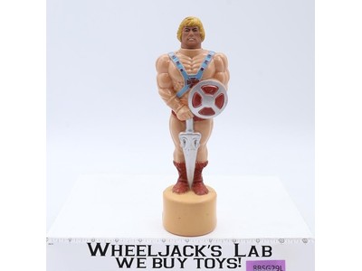 He-Man Bubble Bath / Soakie Bottle EMPTY 1983 Masters of the Universe MOTU