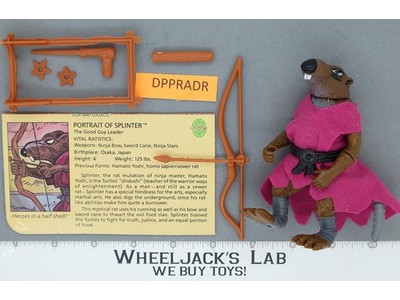 Splinter SOFT HEAD Teenage Mutant Ninja Turtles 100% Complete TMNT 1988 Vintage