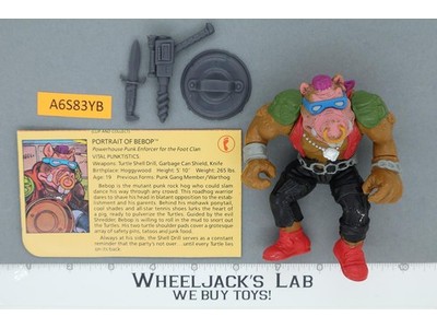 Bebop SOFT HEAD 100% Complete Teenage Mutant Ninja Turtles Playmates 1988 Figure