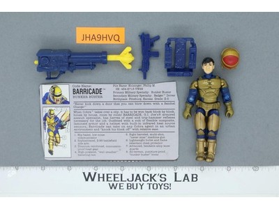 Barricade V1 100% Complete 1992 G.I. Joe Hasbro Vintage Action Figure