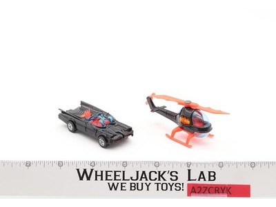 Batman Bat Copter + Batmobile Corgi Juniors 1978 Vintage Figure DC Comics