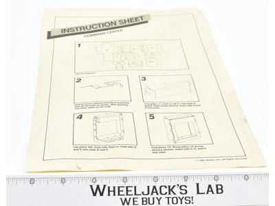 S.T.A.R.S. STARS Command Center Instruction Sheet Vintage Hasbro G1 Transformers