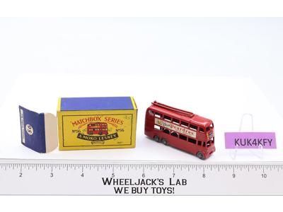 London Trolley Bus No. 56 MOKO Lesney Matchbox 1958 Vtg England w/Box