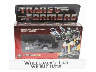 Hound MIB 100% Complete D 1985 Vintage Hasbro Action Figure G1 Transformers