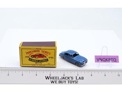 Jaguar 3.4 Litre Saloon No. 65 MOKO Lesney Matchbox 1959 Vtg England w/ B4 Box