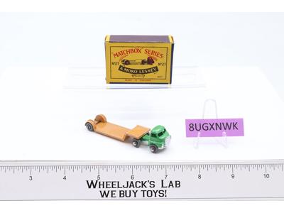 Bedford Lowloader No. 27 MOKO Lesney Matchbox 1958 Green Vintage England w/ Box