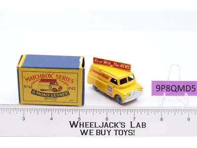 Bedford Evening News Van No. 42 MOKO Lesney Matchbox 1957 Vtg England w/Box