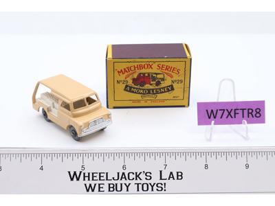 Bedford Milk Delivery Van #29 MOKO Lesney Matchbox 1956 Tan Vtg England w/ Box
