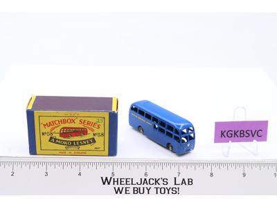 BEA Coach No. 58 MOKO Lesney Matchbox 1958 BLUE Vtg England w/ B3Box