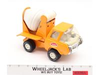 Orange & White Cement Mixer Truck Tilt Bed Pressed Steel 1970s Tonka Vintage