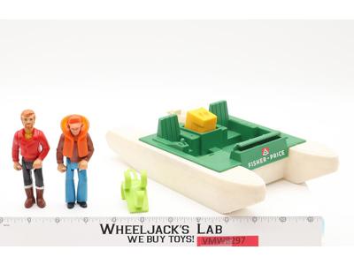 #307 Wilderness Patrol Pontoon Boat + 2 Figures Adventure People Fisher Price